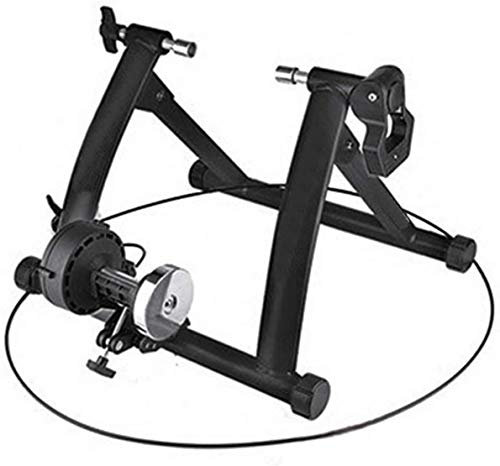 BAtlam Fahrrad-Turbo-Trainer Indoor-Heimtrainer, Heimtrainer-Ständer mit 6-Gang-Magnetwiderstand, Rot (Schwarz normal)