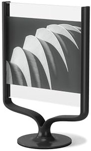 Umbra Wishbone Double-Sided Aluminium Desk Photo Frame, Black