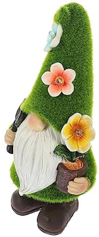 OFFSCH Lampe Solaire De Jardin GNOME Résine Décoration Extérieure Étanche Ornement Amusant pour Noël Et Événements Accessoire De Jardin Résistant Aux Intempéries