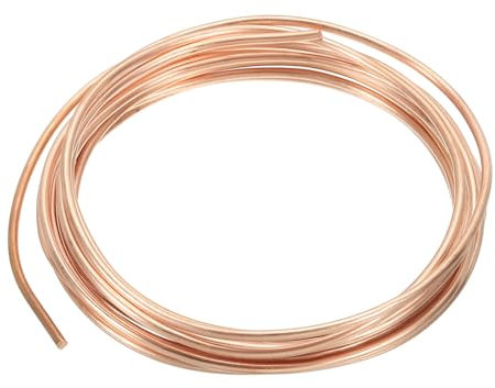 PATIKIL 2,5mm x 11 Piedi Filo di Allenamento per Bonsai, Steli di Filo Floreale 99,96% Filo di Rame Puro, Rame, 1pz