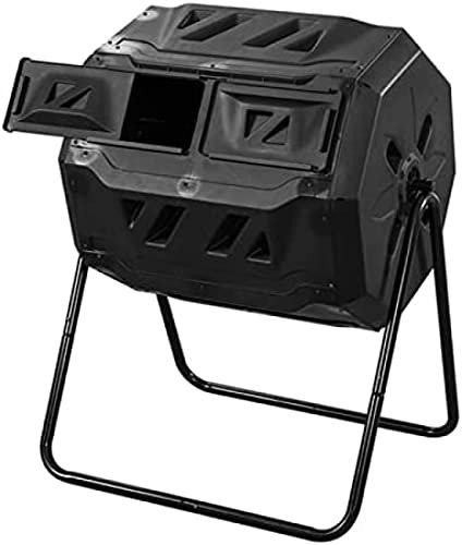 Garden Composter, Dual Chamber Tumbling Composter Composters Rotating Tumbling Large Compost Bins Outdoor Create Fertile Soil