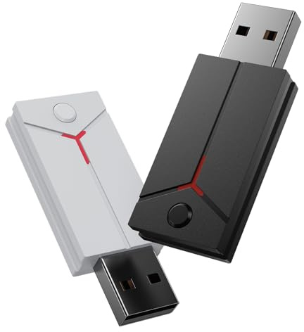 IWGAME Adaptador de controlador para consola PS5/PC, adaptador inalámbrico Bluetooth para controlador PS5/PS4 (negro)