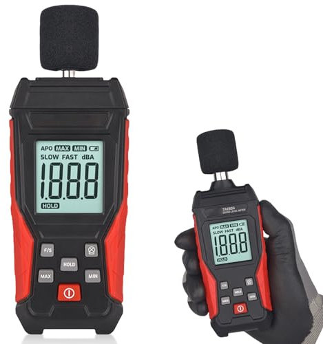 Dezibel Messgerät, TA-650A Schallpegelmesser, db Messergerät Geeicht mit LCD-Bildschirm, Schallpegelmessgerät mit Aufzeichnung A-gewichtet, Bereich 30–130 dB, MAX/MIN, Datenspeicherung