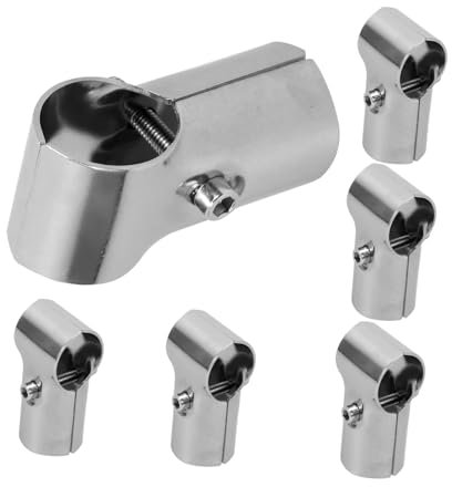 SOLUSTRE 6pcs Stainless Steel Pipe Fittings End Rail t Clamps Spring Pipe Clamp for Fencing Rack Brackets