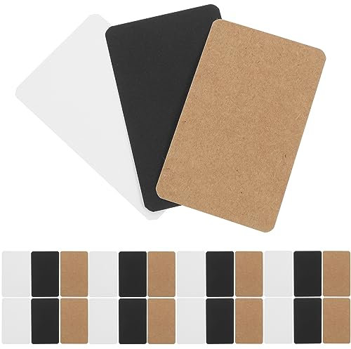 NUOBESTY 300 Stück Blanko Nachrichtenkarten Blanko Karten Geburtstagskarten Spielkarten Karten Grußkarten Wortkarten Lernkarten Weiße Karteikarten DIY