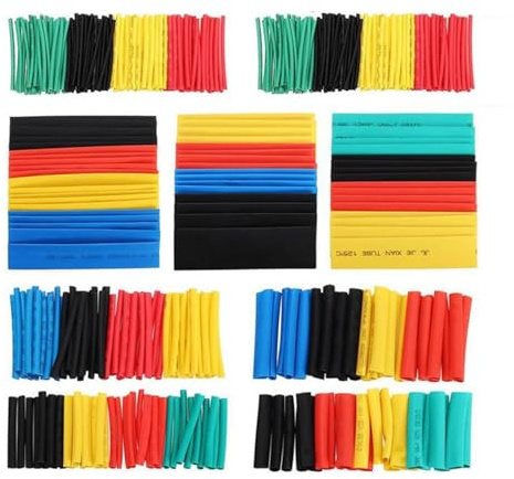 328pcs Heat Shrink Tubing Kit, Colourful Electrical Wire Sleeves, Assorted Heat Shrink Wrap for Cable Repair Insulation (8 Sizes, 5 Colours)