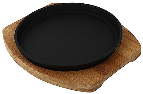 VINTORKY 20cm Non-Stick Steak Teppanyaki Grill Plate for BBQ and Grilling Heavy Duty Frying Pan for Home and Restaurant Use