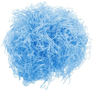 Hoement Raffia Shredding Silks Packaging Box Accessories for Graduation Period Basket Fillings and Wedding Party Box Filler, Blue Paper Material, and Basket Filling Random Color