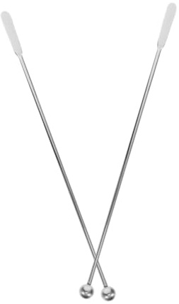 GETAJGHSD 2 Pezzi Bastoncini Mescolatori in Inossidabile Riutilizzabili per Cocktail caffè tè e Latte Design Ergonomico Facile da e Bar Riutilizzabile