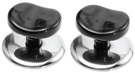 FUNNETOYU 2 pièces Lot de Boutons de Rechange Inox pour Couvercle de Casserole Poignée Anti-brûlure Résistante à Haute Température pour Ustensiles de Cuisine et Batterie Induction
