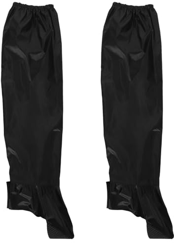 ORFOFE Sovrapantaloni Antipioggia Impermeabili Uomo Oxford Nero, Antivento e Resistenti per Motocicletta e Trekking, Copri Pantaloni da Pioggia Funzionali e Leggeri