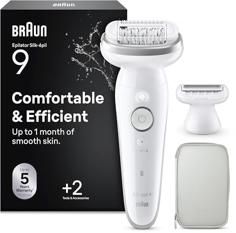 Braun Epilateur Electrique Femme Silk Epil 9, 9-041, Argent