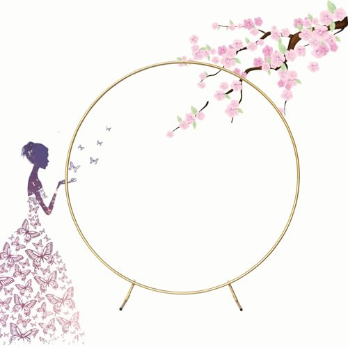 Arche de mariage ronde 100-260 cm en métal résistant aux intempéries pour décoration de mariage élégante décoration de fête jardin cérémonie et installation élégante d'événements