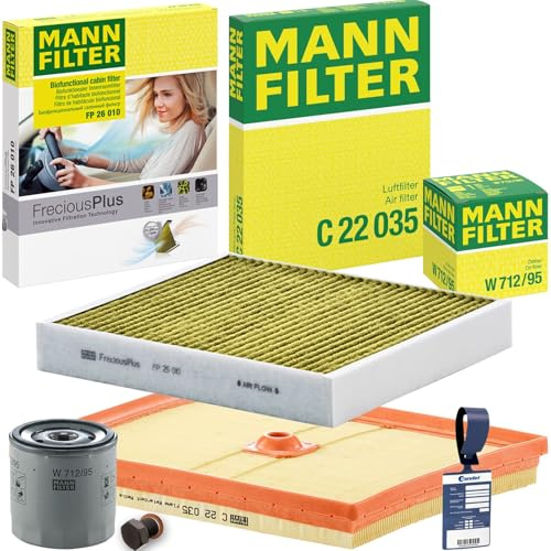 Mann Inspektionspaket | FP26010(LAO120)+C22035+W712/95+518.472.011+MN1801 Kompatibel mit A1 Sportback (8XA, 8XF),Fabia III (NJ3),Polo V (6R1, 6C1),Ra