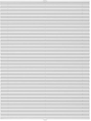 ondeco Plissee Klemmfix auf Maß für alle Fenster innen, ohne Bohren, Montage Klemmträger Sonnenschutz Sichtschutz Rollo Blickdicht Weiß B: 131-140 cm, H: 40-100 cm