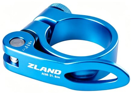TRIWONDER Fahrrad Sattelkloben 28,6 mm 31,8 mm 34,9 mm, Sattelklemme Schnellspanner Sattelstütze Sattelstützenklemme für MTB und Rennrad (Blau, 31.8mm)