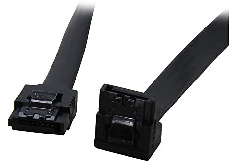 ezqnirk 1 UNIDS 6InCH 6GB/S Cable de datos de ATA SATA3 SATA3 con bloqueo de pest PC Laptop SATA 3.0 SATAIII 6GBPS HDD disco duro disco/SSD,Black 90 Degree,45cm