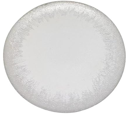 WedDecor 13-inch, Decorative Glass 1pc Charger Plate with Silver Trim - Silver Rimmed Glass Charger Plates, Perfect for Weddings, Banquets, Parties, Home Décor & Dining Events | Centerpiece Polypropylene Presentation Plate Set Dinner Table Decorations Weddings Christmas Dining Parties Tableware