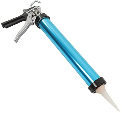 CHICIRIS Silikonspritze, Tropffreie Kartuschenpresse, Manuelle Dichtungsmittel Kartuschenpistole mit Aluminiumfass, für 310 bis 600 ml Kartuschen geeignet, Blau