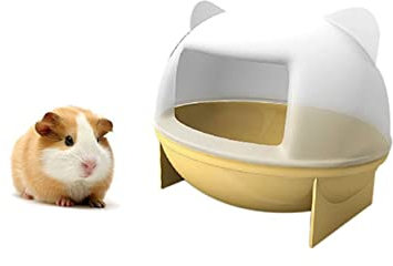 Hamster Badezimmer Zwerghamster Badezimmer Chinchilla Badezimmer Sandbad Sandschaufel Wanne Kleintierhaus Hamsterhaus Kleintier Badezimmer Gelb Hamsterhaus Bad Nehmen Sie ein Bad (Farbe: Gelb, Größe: