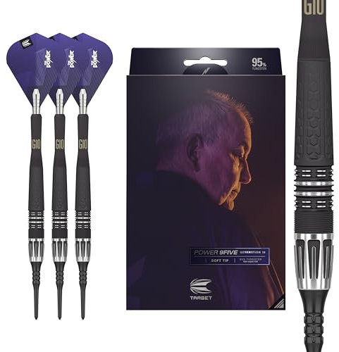 Target Darts Phil Taylor Power 9-Five Gen 10 18G 95% Wolfram Soft Tip Dart Satz