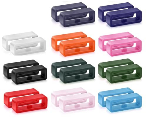 ShanBye 11 PCS Retenedor Correa Reloj Soporte de Correa de Reloj de Silicona Anillo de Cierre Compatible 22 mm
