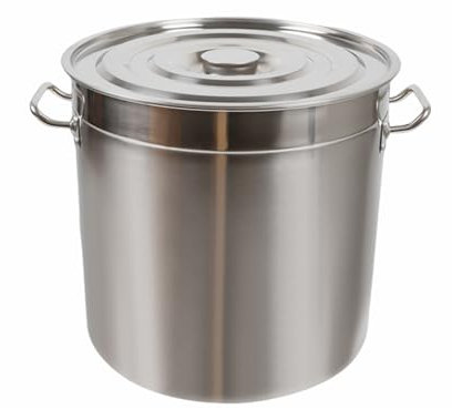 Ciounmb Olla grande con tapa 35 L/35 cm x 36 cm, acero inoxidable, olla grande para sopa de verduras, gastronomía, color plateado