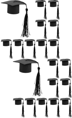 Toyvian 20stücke Teiliges Doktorhut Cupcake Topper Für Abschlussparty Charmante Dekoration Für Torten Desserts Und Feiern Zur Graduierung