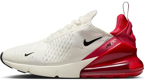 Nike Sneaker W Air Max 270, Gym Red/Sail-Black, AH6789-606, 38.5 EU (7.5 US)