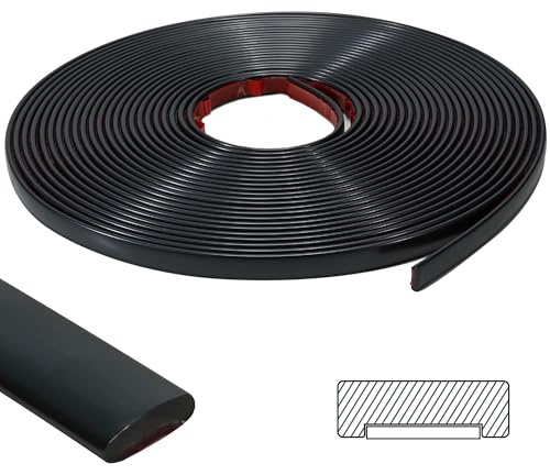 ZOWZOW Peel and Stick Trim Molding, 3.0 M Flexible Wall Trim Molding Self Adhesive, Waterproof Molding Trim for Wall Tile Edges, Kitchen backsplash, Floor, Mirrior Frame Decor, Matte Black