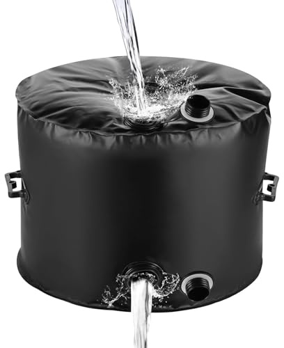 Round Parasol Base Weight Bag 40L with 2 Carrying Handles,Removable Fill-Water Umbrella Stand up to 100 lbs Water, Parasol for Outdoor Garden Patio Lawn Beach Cantilever or Flagpole (Black)