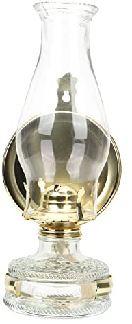 IMIKEYA Lámpara de Queroseno de Emergencia Retro de Vidrio Grande para Alumbrado de Emergencia, Lámpara de Aceite para Ambientación del Hogar