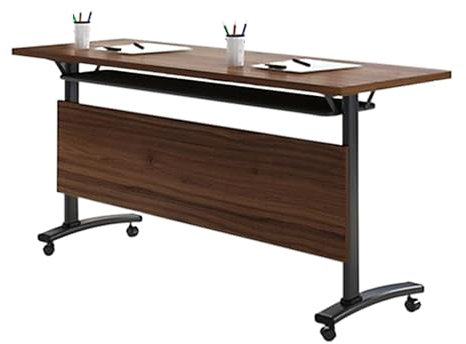 CHYDDU Moderner, klappbarer Konferenztisch mit Lenkrollen, Seminartisch aus kaltgewalztem Stahl für Büros und Klassenzimmer (120 x 60 x 75 cm)