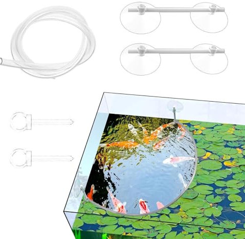 Generisch Schwimmender Pflanzenring für Aquarien, 1 Stück, 12 x 5 x 65 cm, Transparent, Ringförmig, Schwimmfähig und multifunktional, Pflanzenring, Aquarium-Zubehör, Floating Plant Corral
