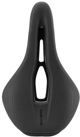 ROCKBROS Unisex landsvägscykel, Superflow hål-cykelsadel, bekväm halkfri andningsbar sadel, PU-yta, lätt kudde, MTB-tillbehör