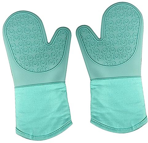 NAMOARLY Kitchen Oven Mittens Heat Insulated Baking Gloves Slip Grip Kitchen Gloves for Food Prep Oven Mitts