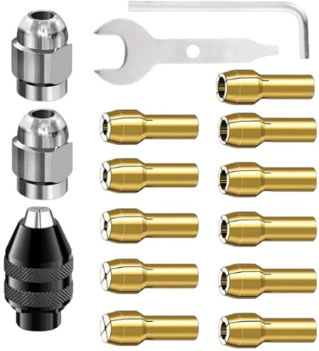 Juego de pinzas para portabrocas de 0,5 a 3,2 mm, adaptador de portabrocas eléctricas pequeñas