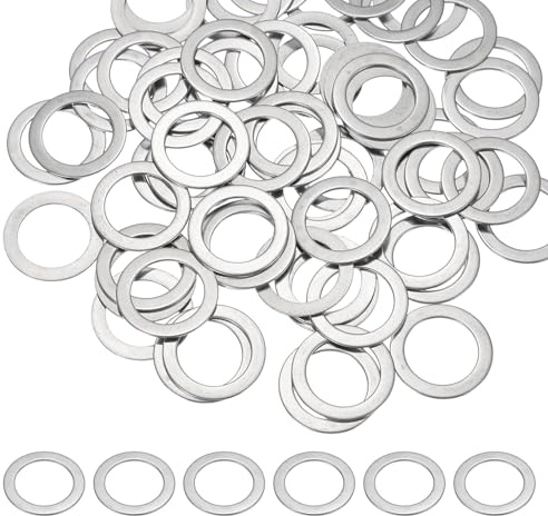 PATIKIL Set di rondelle in metallo M18 x 26 mm, 66 pezzi, rondelle piatte in acciaio inox 304, per viti, dadi, fabbriche, progetti per la casa all'aperto