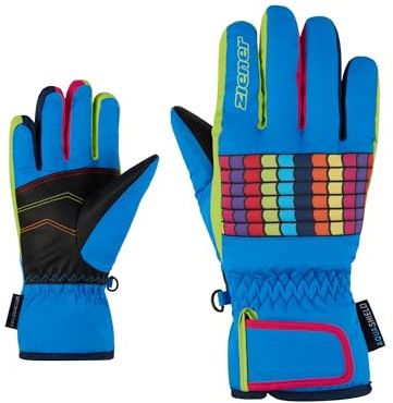 Ziener Kinder LAMIL-Z Ski-Handschuhe/Wintersport | wasserdicht, PFC frei, Persian Blue, 6
