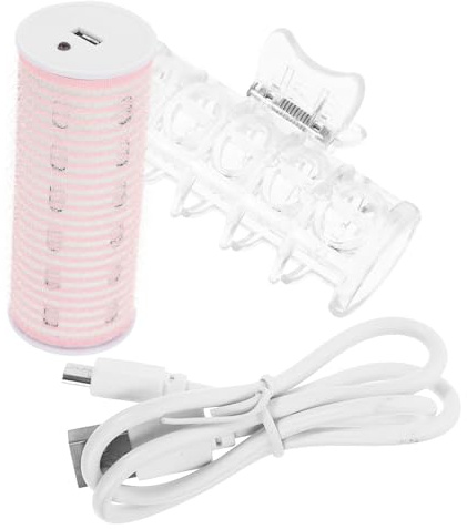 Anneome USB Charging Hair Curler for Bangs Lightweight Automatic Heating Roller for Women S Hair Styling Portable Tool Pink