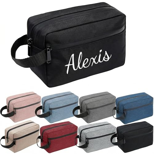 Borsa da Toilette Personalizzata Beauty Case Grande Viaggio 4L | Pochette Uomo Donna per maniglia, Borsa da Bagno Impermeabile,Borsa per Trucchi, Pochette Trucchi per Toilette Accessori