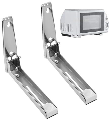Mimdixy Soporte de Montaje en microondas de Acero Inoxidable, Marco de Soporte, Estante elástico Plegable de Acero, Estante para Horno microondas