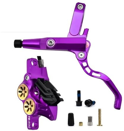 Bakre rullbromssats MTB 4 kolv hydraulisk skivbroms 900 mm 1700 mm 4 kolv harts bromsbelägg AM DH Road Ultralätt skivbroms(Purple L splitty1700)