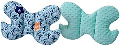 Medi Partners Almohada para bebé Mariposa 100% Algodón Minky Soporte para el Cuello niños Cochecito Viajes Dormir Almohada Rollo de repetición