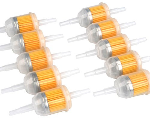 FOCCTS 10 Stück Kraftstofffilter Gasöl Flüssigkeitsfilter Benzinfilter für 6mm,8mm Motorrädern Benzinmotoren,Maschinen zum Filtern von Benzin,Modell: 131-261-275