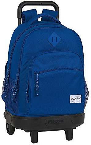 Blackfit8 Mochila Safta Escolar con Carro Incluido y Espalda Acolchada Oxford, 330x220x450mm