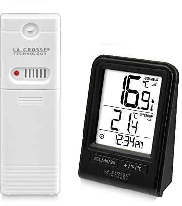 La Crosse Technology - WS1001 Station de Températures 433 Mhz - Noir