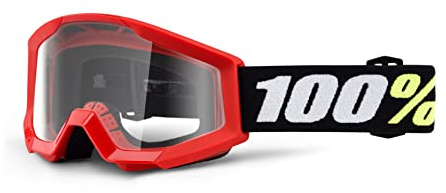 100% Strata Mini Klarsicht Goggles Kinder rot