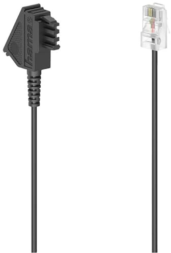 Hama DSL Anschlusskabel [1x TAE F Stecker - 1x RJ45 Stecker 8P2C] 10m schwarz