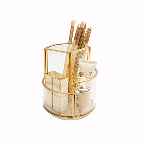 SLHEQING Pinselhalter 360° Drehbar Make up Organizer, Kosmetik Organizer, Parfum Organizer Pinsel Aufbewahrung (360° Drehbar)